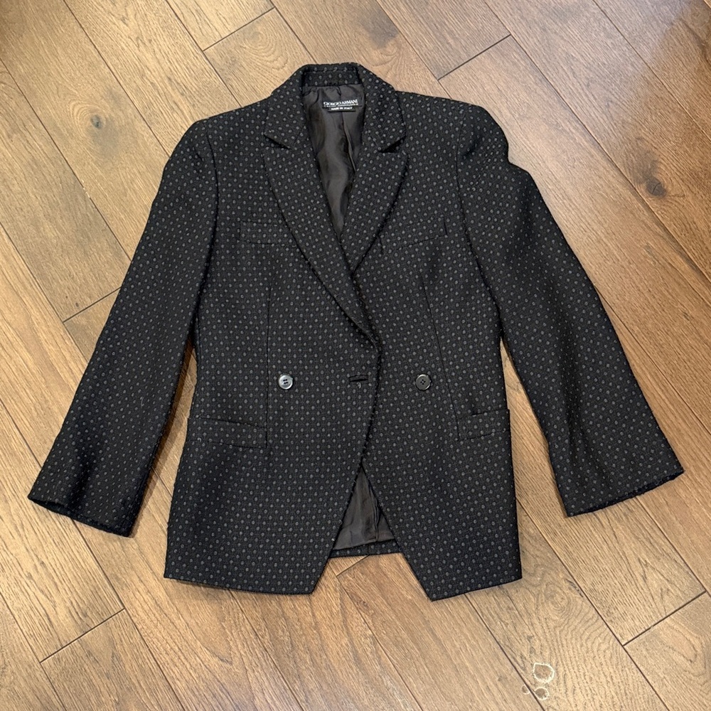 Giorgio Armani Dark Patterned Blazer Size 38 US 2 C16-017